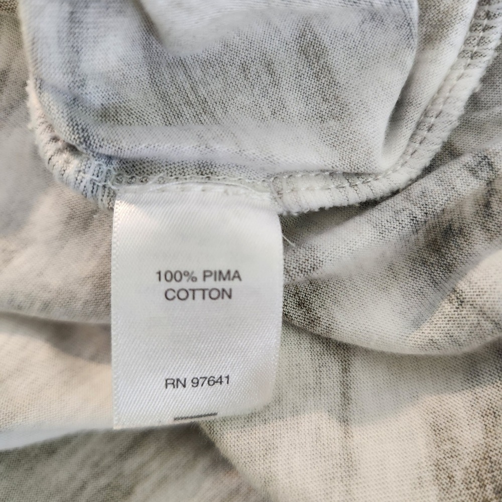 Pure Jill Print Elliptical Tee Grey Tan White Pima Cotton Tunic XL - Picture 6 of 7